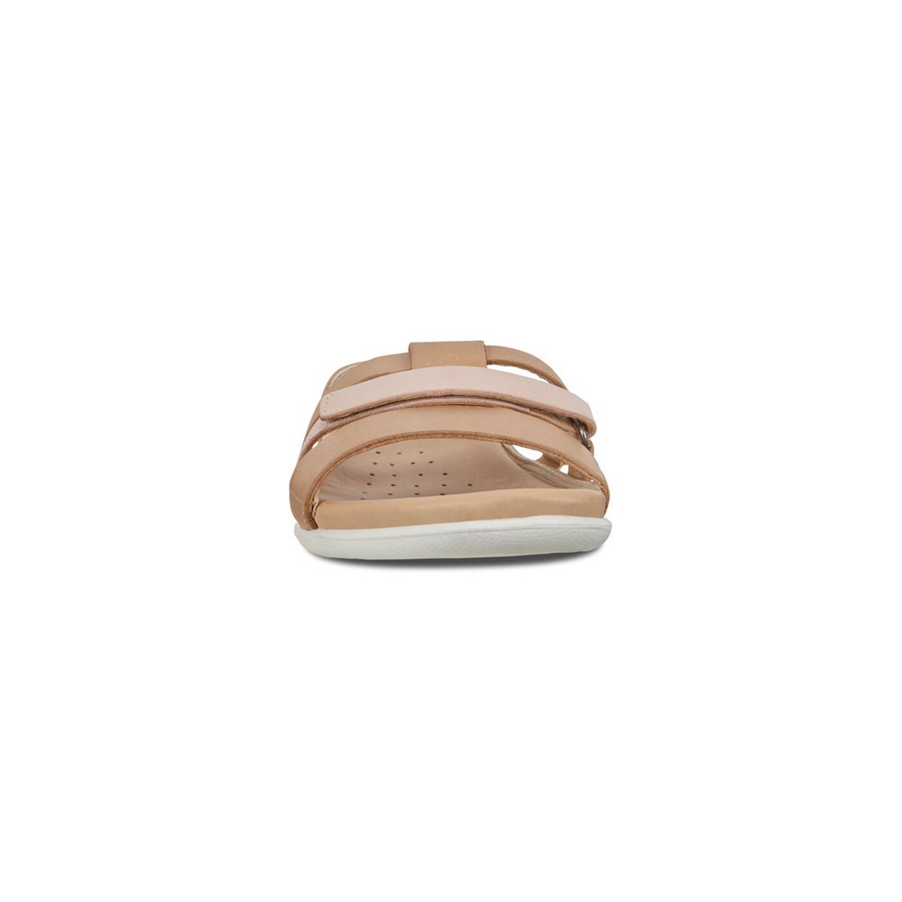 ECCO Womens Slides Khaki - Flash Sandals - UEB-532061